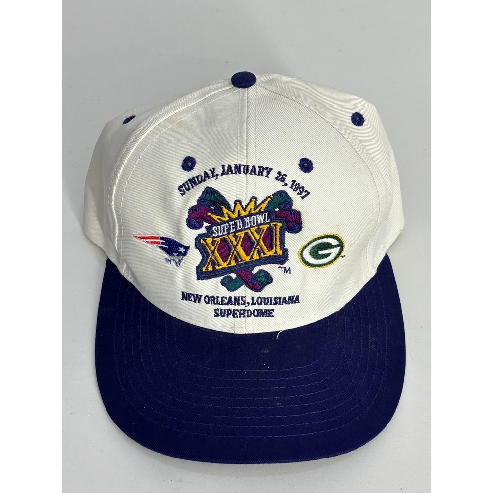 Green Bay Packers vs New England‎ Patriots NFL Hat Mens White Super Bowl XXXI OS